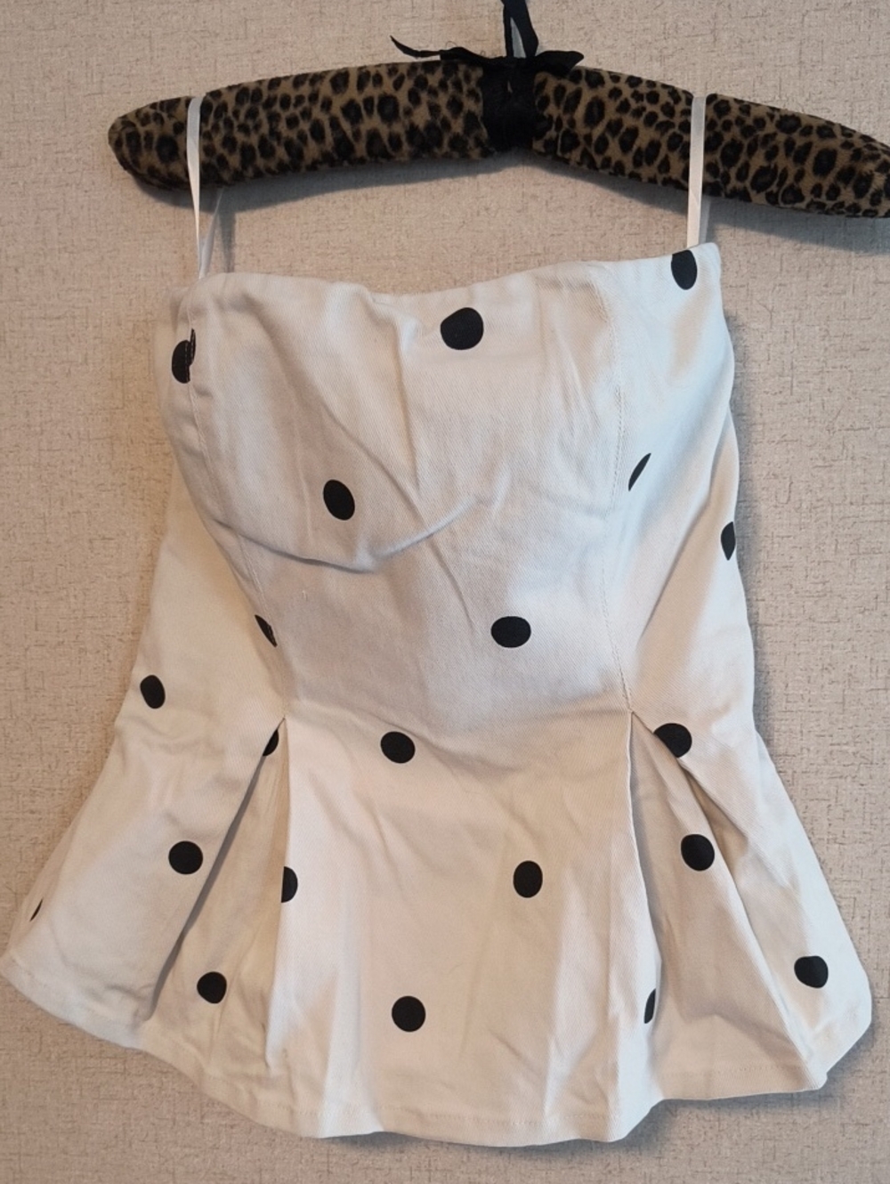 Strapless Polka Dot Top